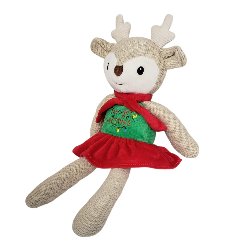 My 1st Christmas Reindeer Plush Toy - Holiday Stuffed‎ Animal Baby Gift